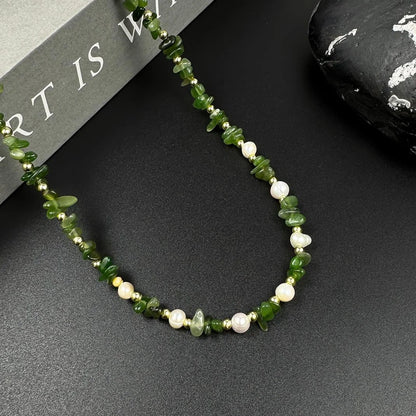 Accessories Green Crushed Pearl Statement Necklace