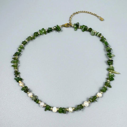 Accessories Green Crushed Pearl Statement Necklace
