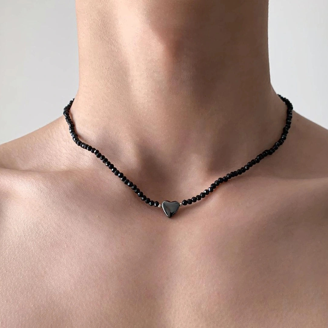 Accessories Heart Stone Beaded Choker