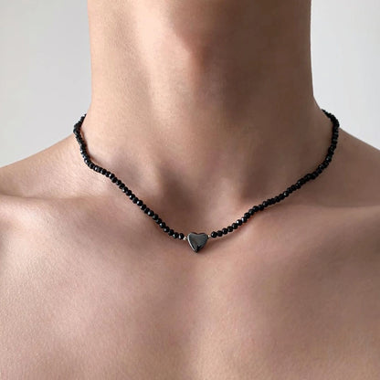 Accessories Heart Stone Beaded Choker