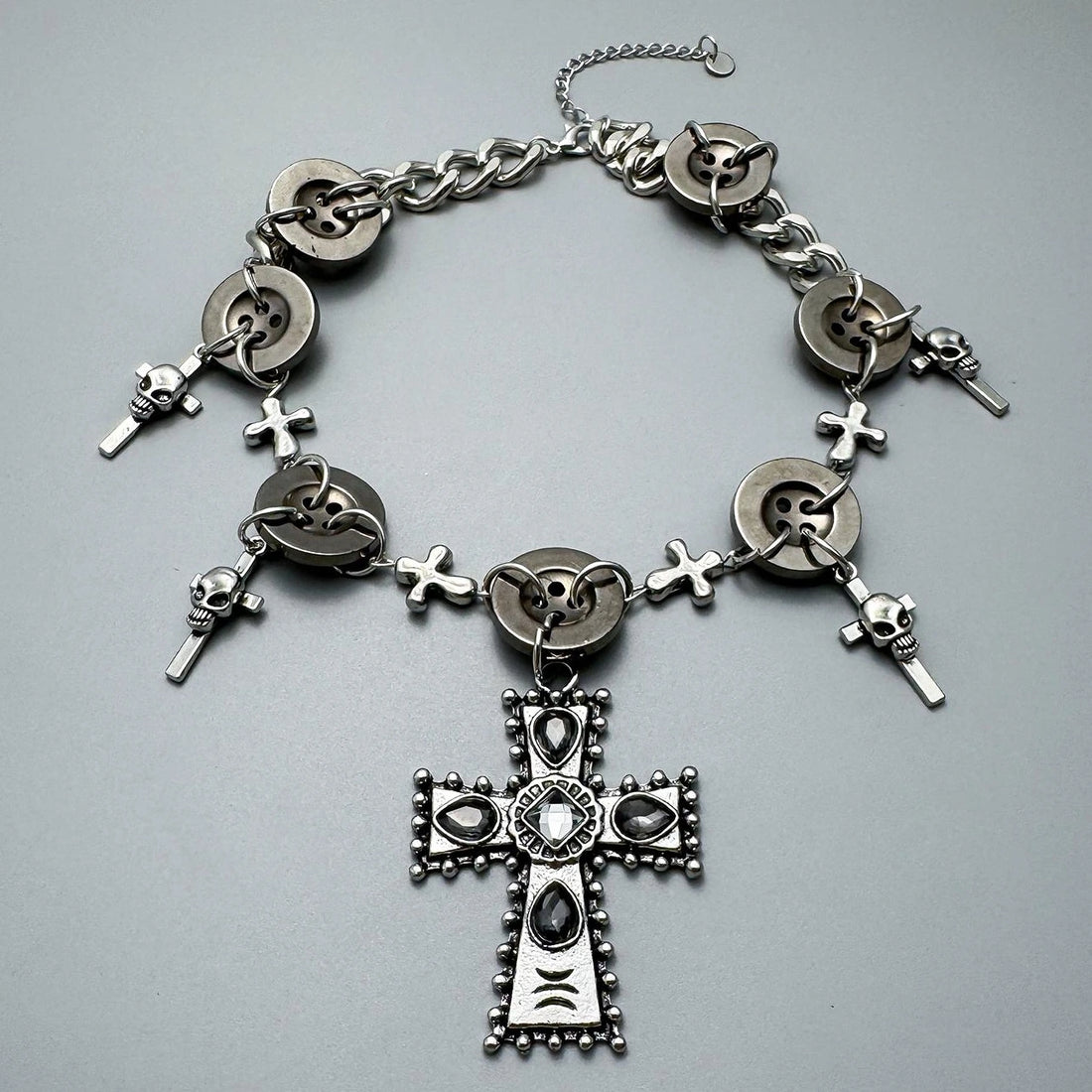 Accessories Heavy Workmanship Cross Punk Choker
