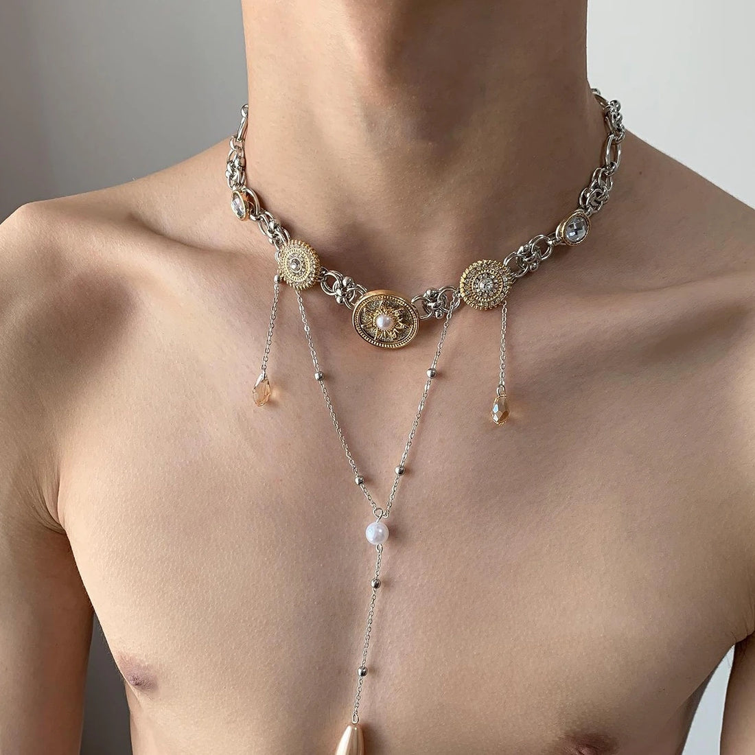 Accessories Heavywork Pearl Punk Fringe Necklace