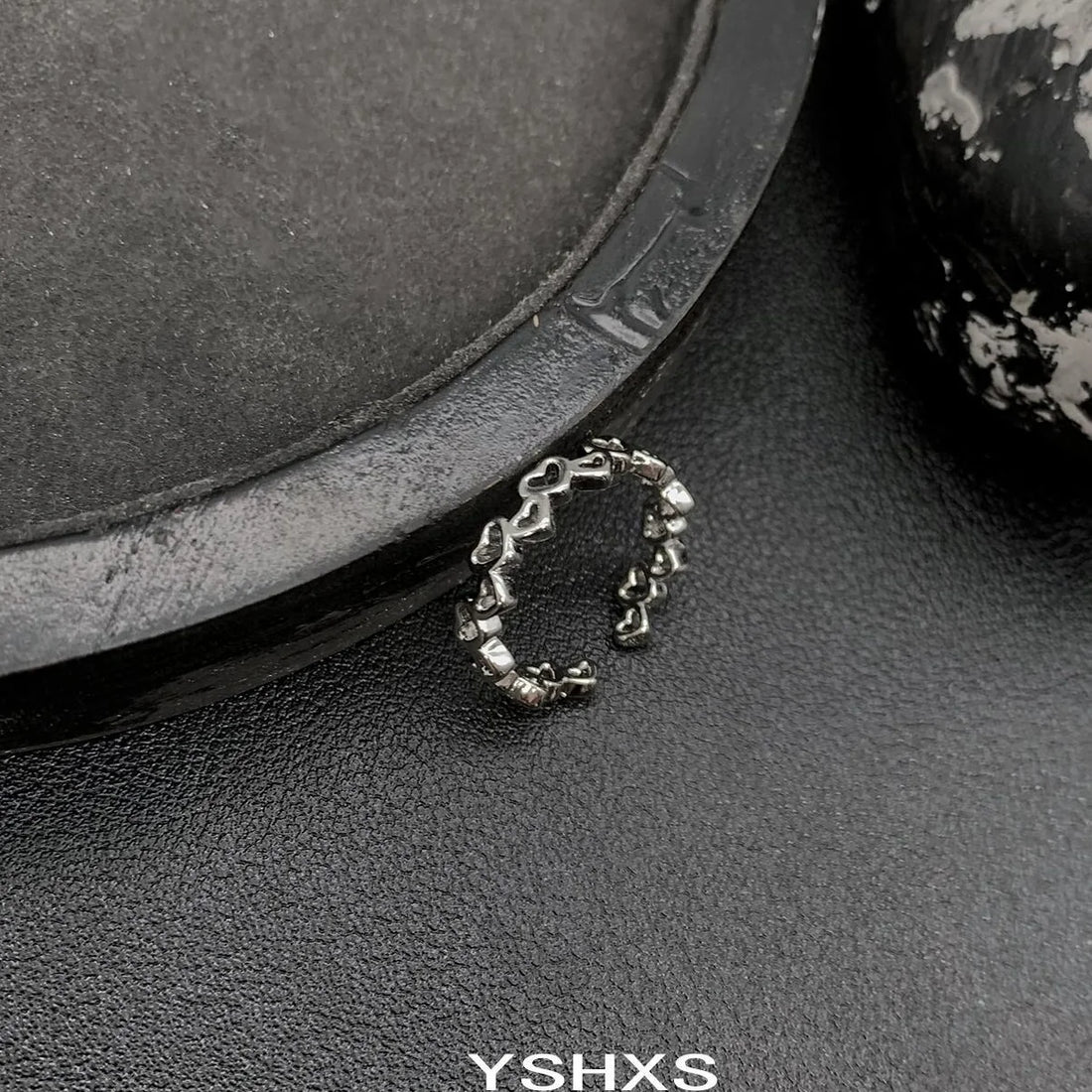 Accessories Hollow Heart Adjustable Ring