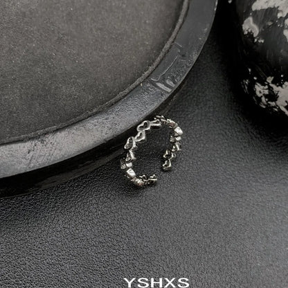 Accessories Hollow Heart Adjustable Ring