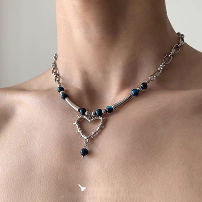 Accessories_Hollow_Out_Blue_Beaded_Love_Choker_Necklace_MISSTT