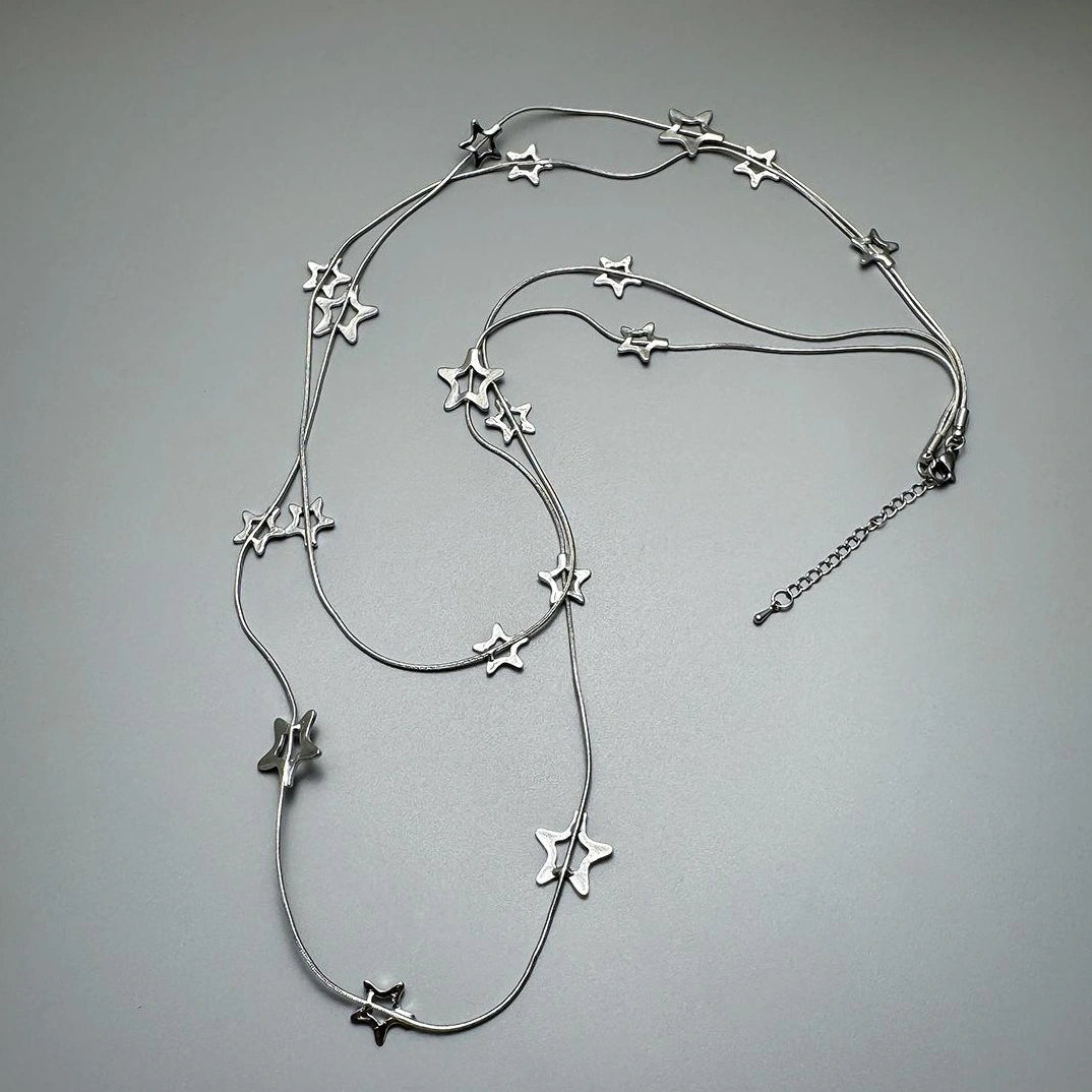 Accessories Hollow Star Lariat Necklace