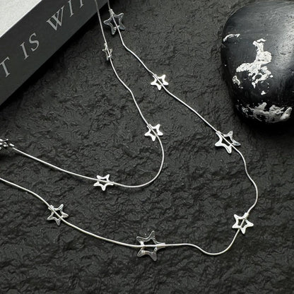 Accessories Hollow Star Lariat Necklace