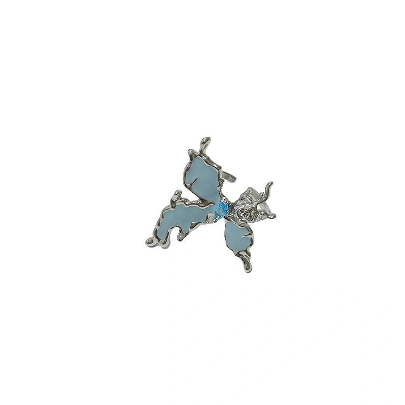 Accessories Irregular Butterfly Rose Open Ring In Haze Blue