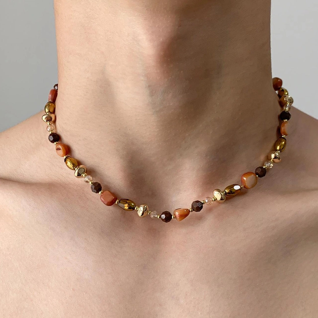 Accessories Irregular Shell Beaded Necklace