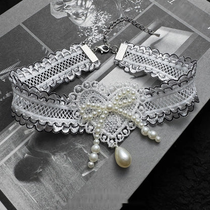 Accessories_Lace_Bow_Pearl_Choker_Necklace_MISSTT