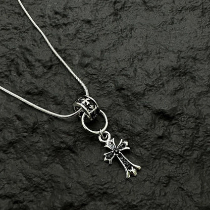 Accessories Layered Cross Pendant Choker