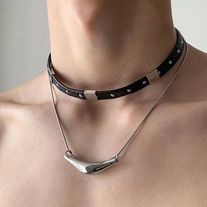 Accessories Layered Metal Collar Choker