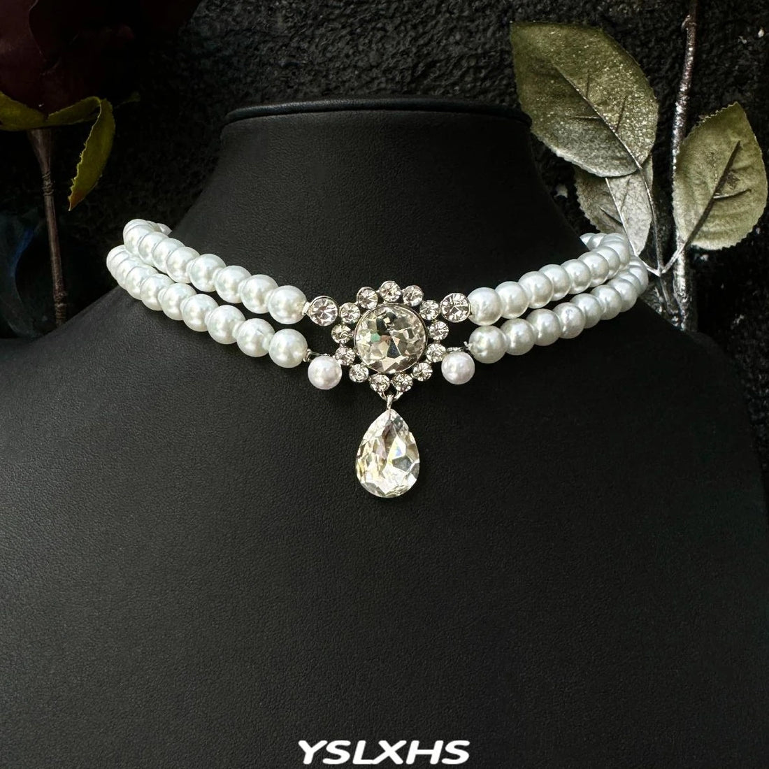 Accessories Layered Pearl Choker Necklace With Extender