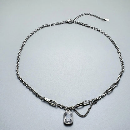 Accessories Layered Sparkling Zircon Choker Necklace