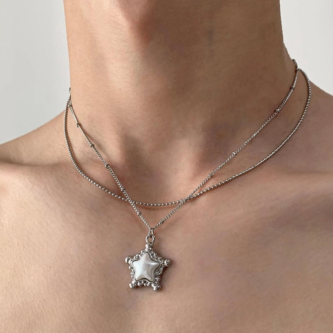 Accessories Layered Star Pendant Necklace