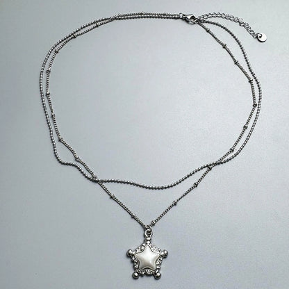 Accessories Layered Star Pendant Necklace
