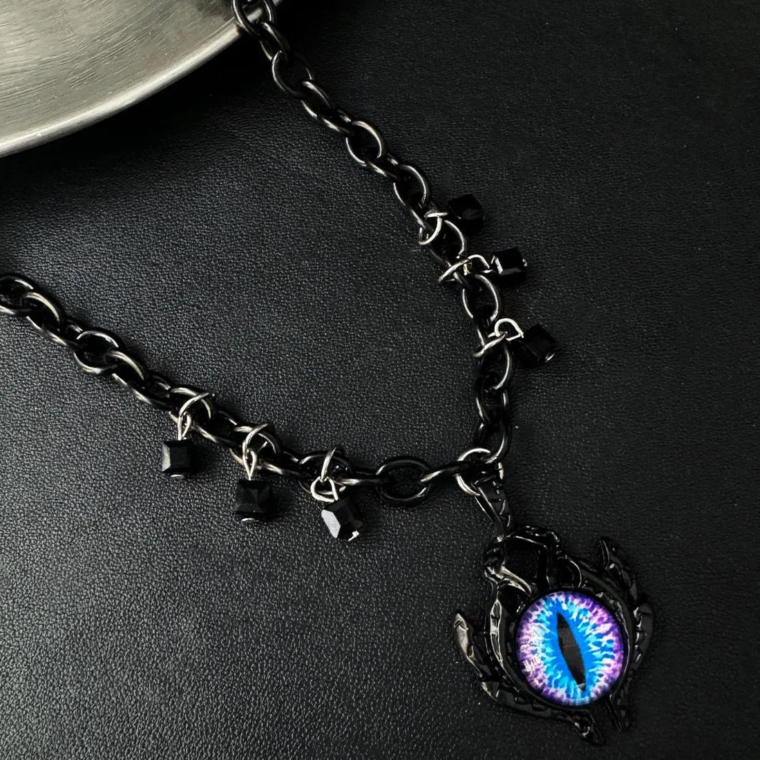 Accessories Men Gothic Demon Eye Titanium Steel Necklace