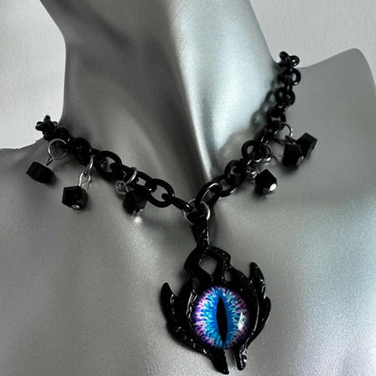Accessories Men Gothic Demon Eye Titanium Steel Necklace