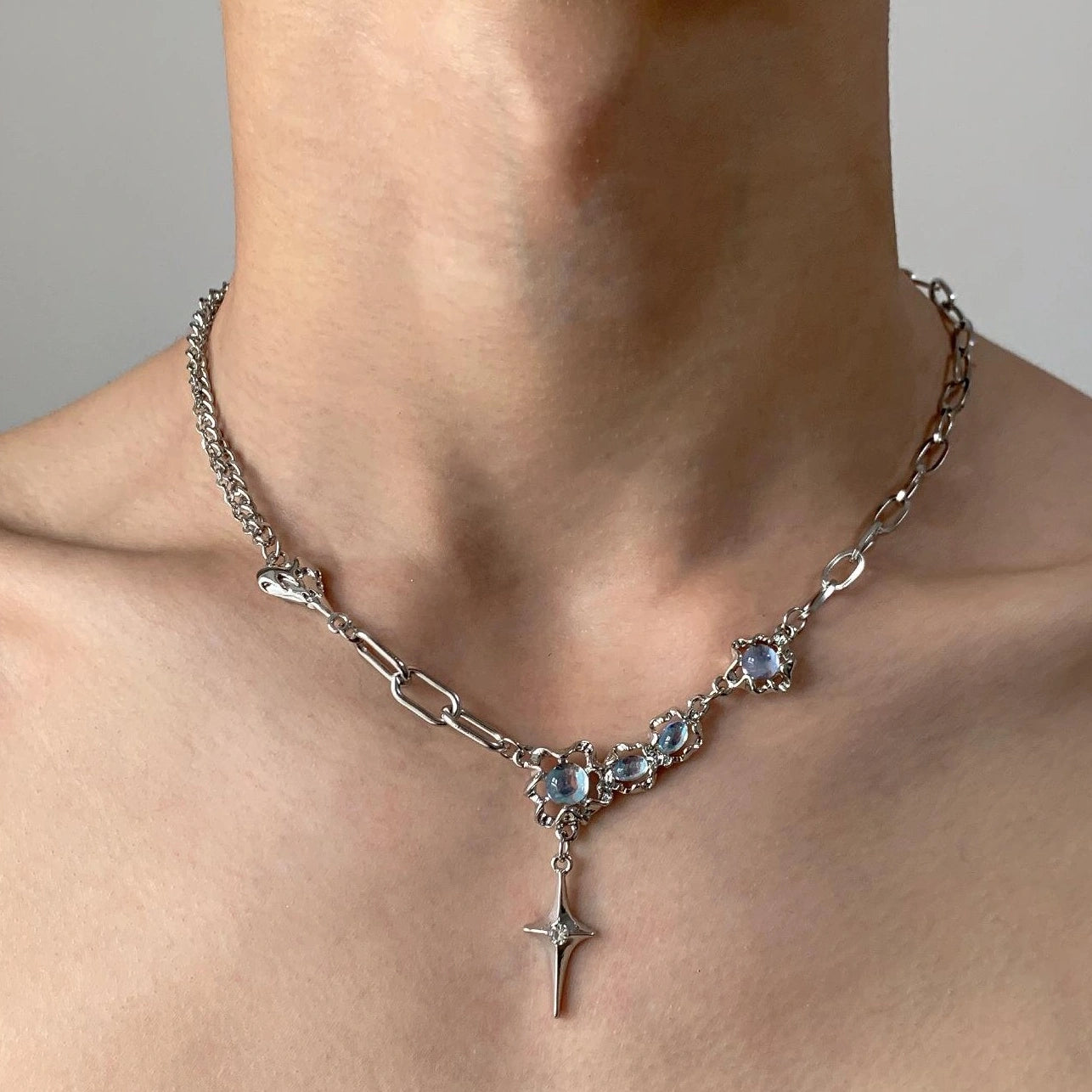 Accessories Moonstone Opal Y2k Choker Necklace