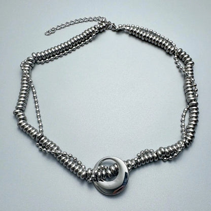 Accessories Multi Wrap Industrial Metal Choker Necklace