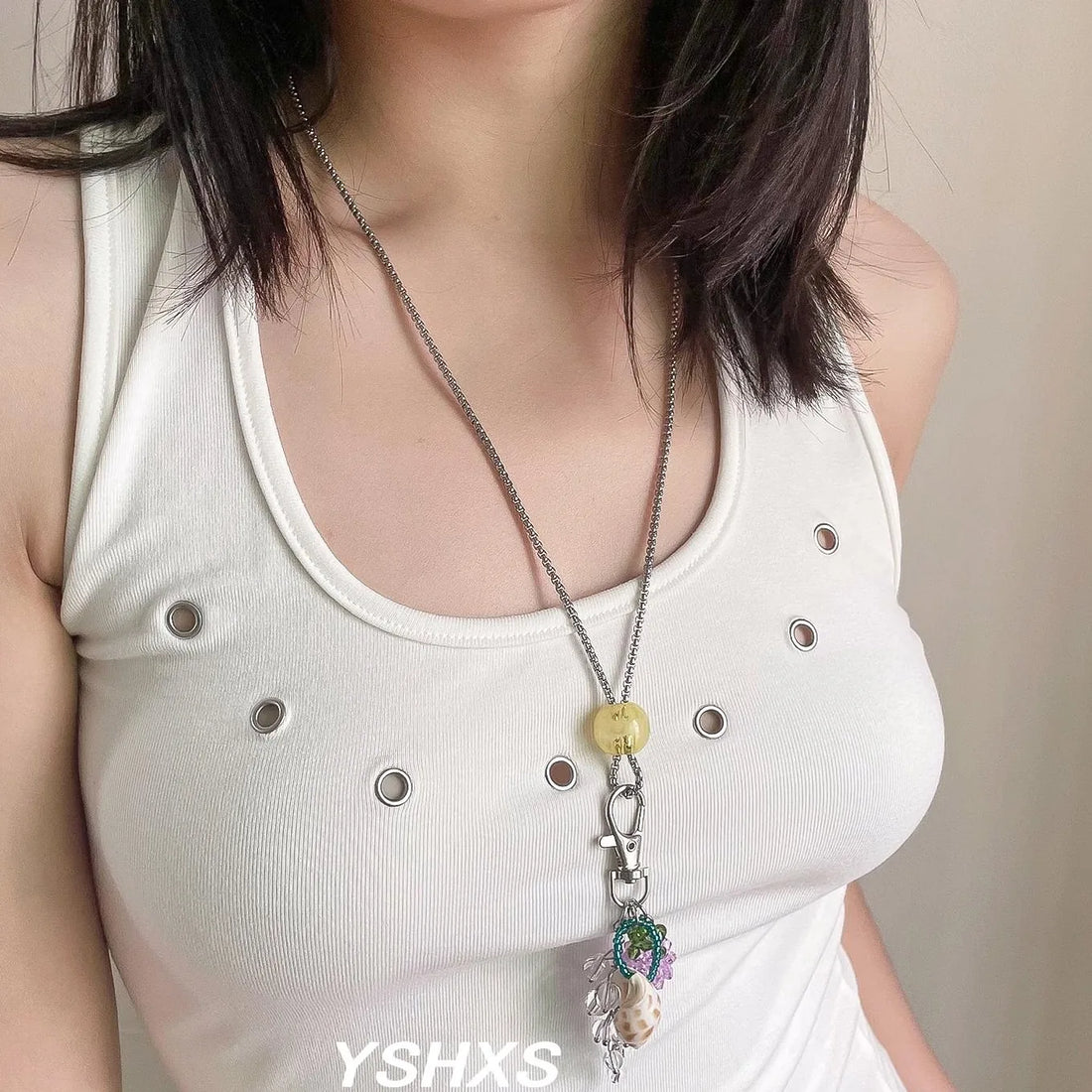 Accessories Multielement Seashell Pendant Necklace