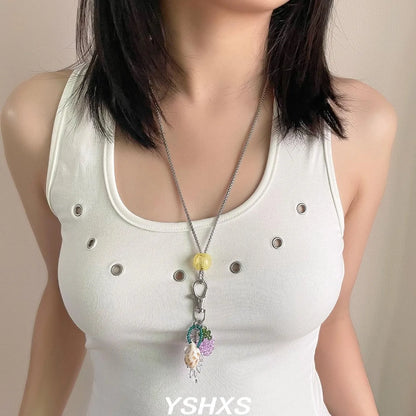 Accessories Multielement Seashell Pendant Necklace
