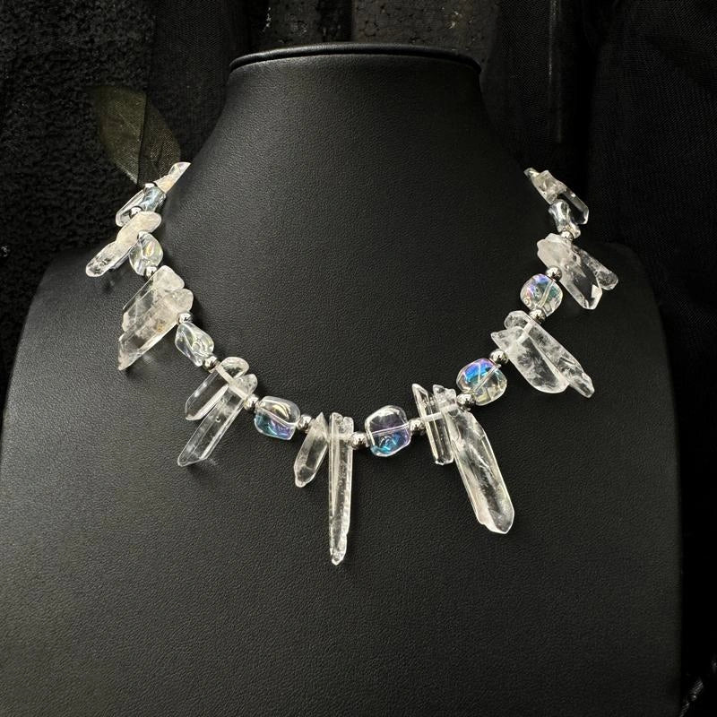 Accessories Natural Crystal Irregular Necklace Unisex