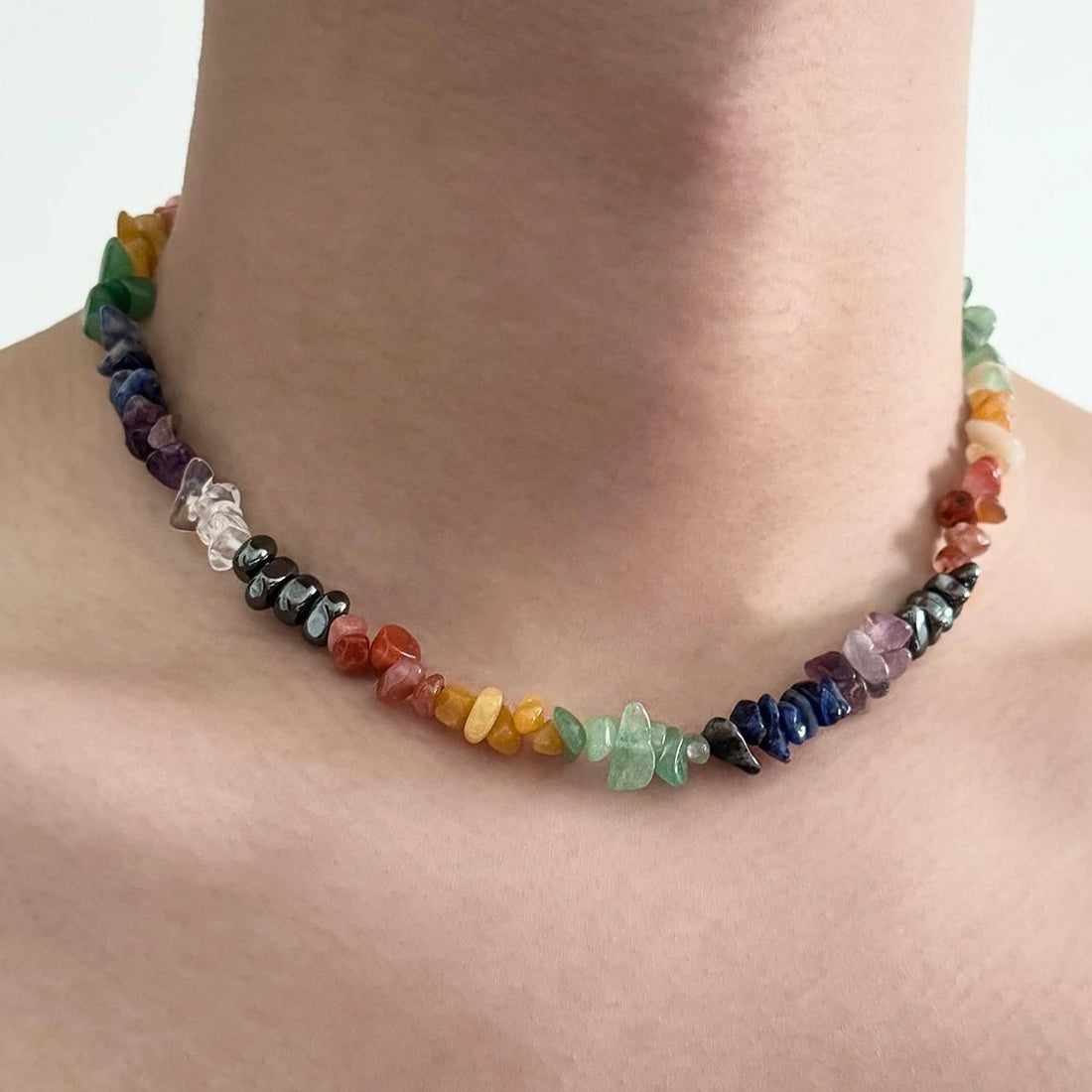 Accessories Natural Stone Color Necklace For Men And Women