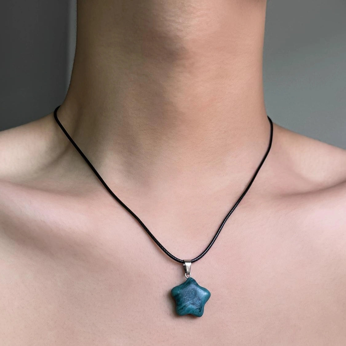 Accessories Natural Stone Star Pendant Necklace