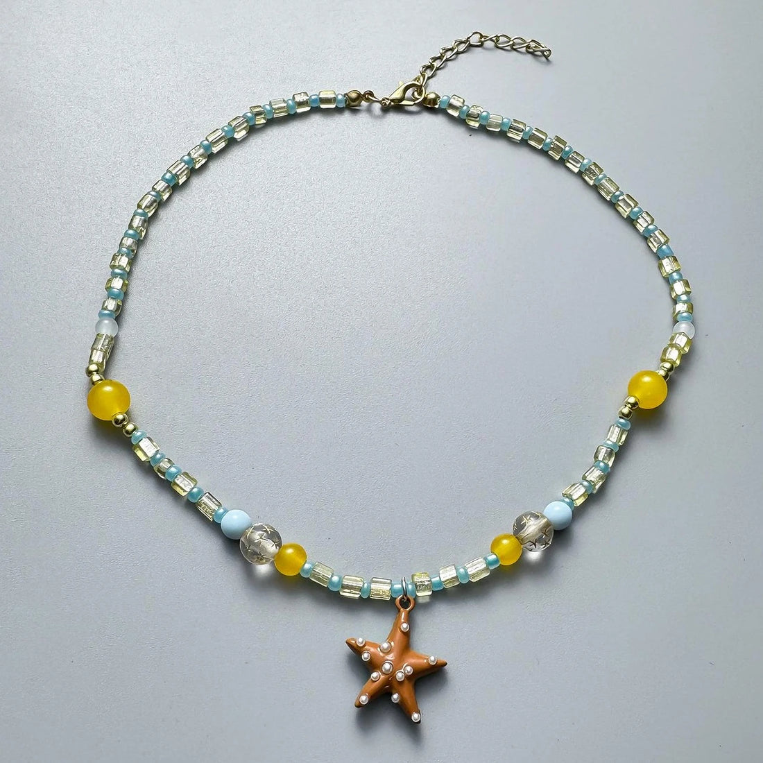 Accessories Ocean Breeze Citrus Starfish Beaded Necklace