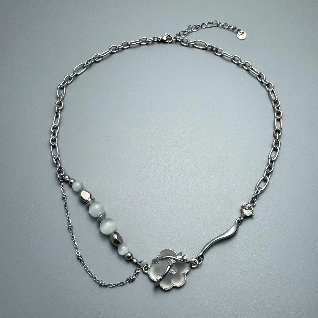 Accessories Opal Flower Pendant Necklace
