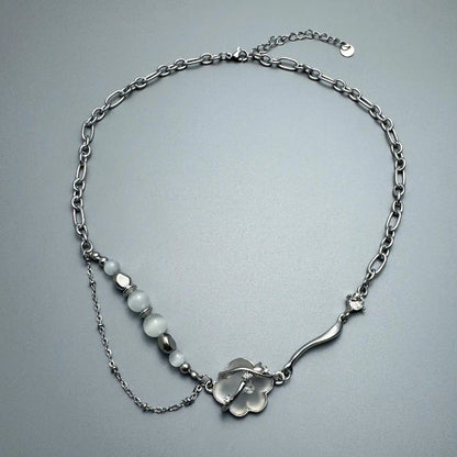 Accessories Opal Flower Pendant Necklace