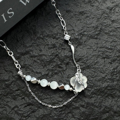 Accessories Opal Flower Pendant Necklace