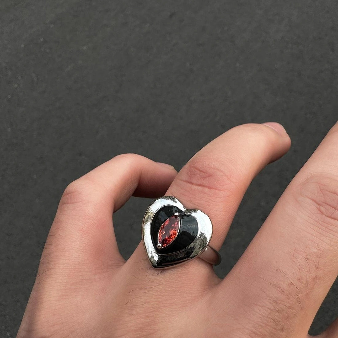 Accessories Open Heart Ring Minimalist Stackable Design