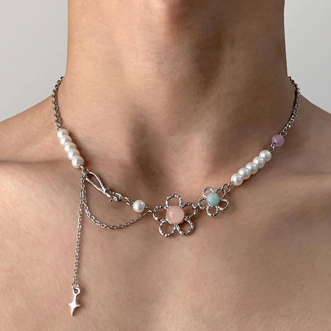 Accessories Pearl Bloom Tassel Choker