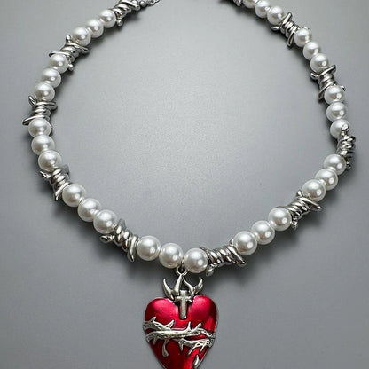 Accessories Pearl Drop Y 2 K Choker Necklace