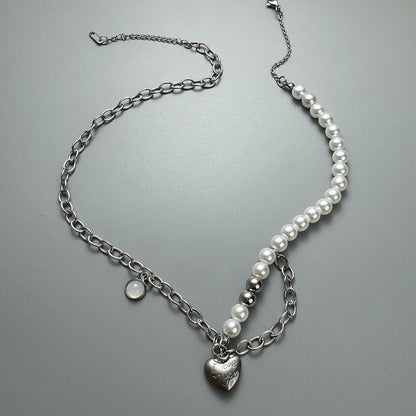 Accessories Pearl Fringe Y2k Choker Necklace