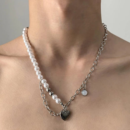 Accessories Pearl Fringe Y2k Choker Necklace