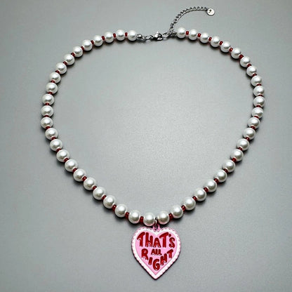Accessories Pearl Pendant Letter Necklace