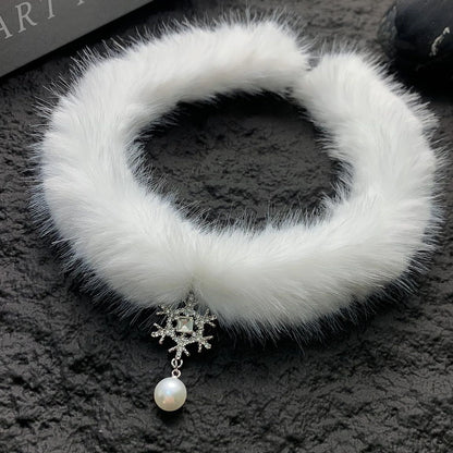 Accessories Pearl Snowflake Choker Necklace