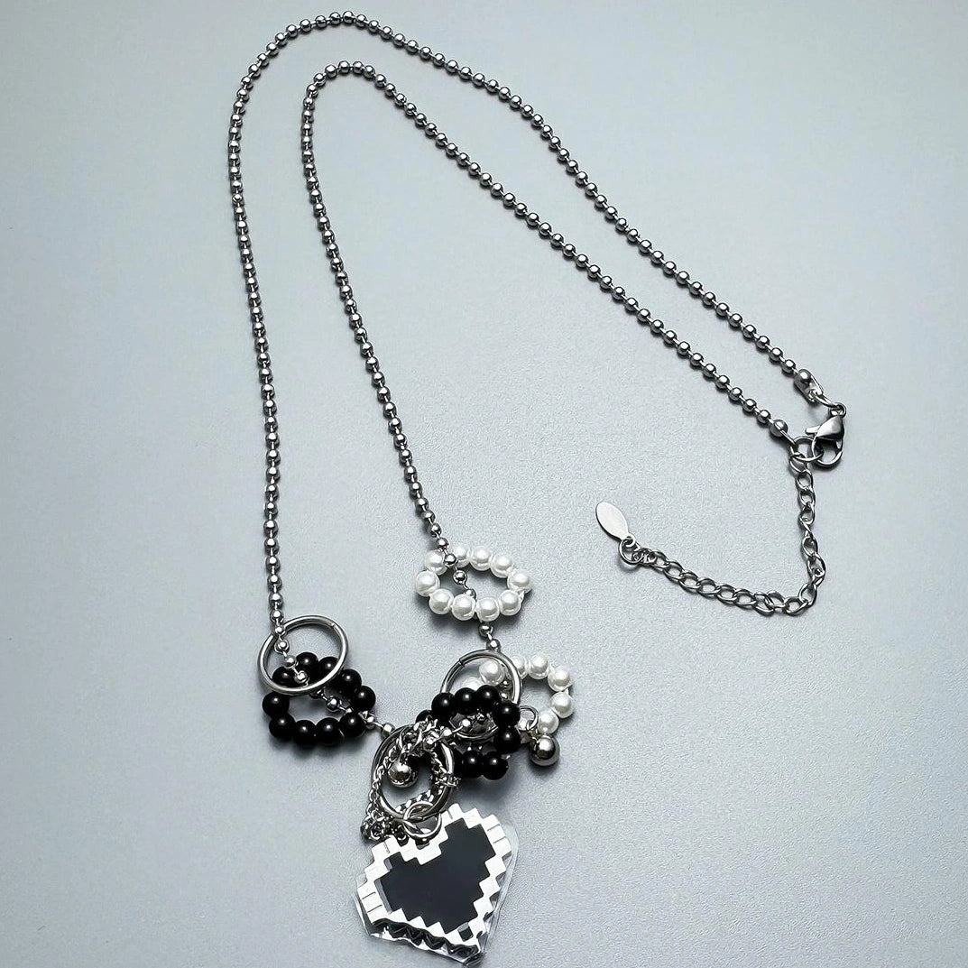 Accessories Pixel Love Pearl Tassel Necklace