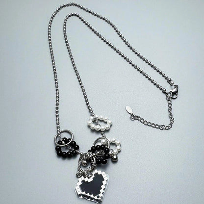 Accessories Pixel Love Pearl Tassel Necklace