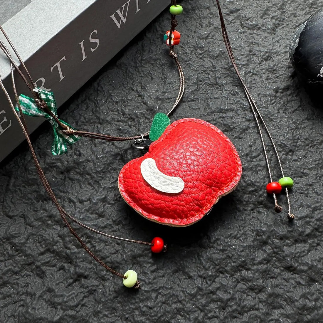 Accessories Pull Out Apple Knit Necklace