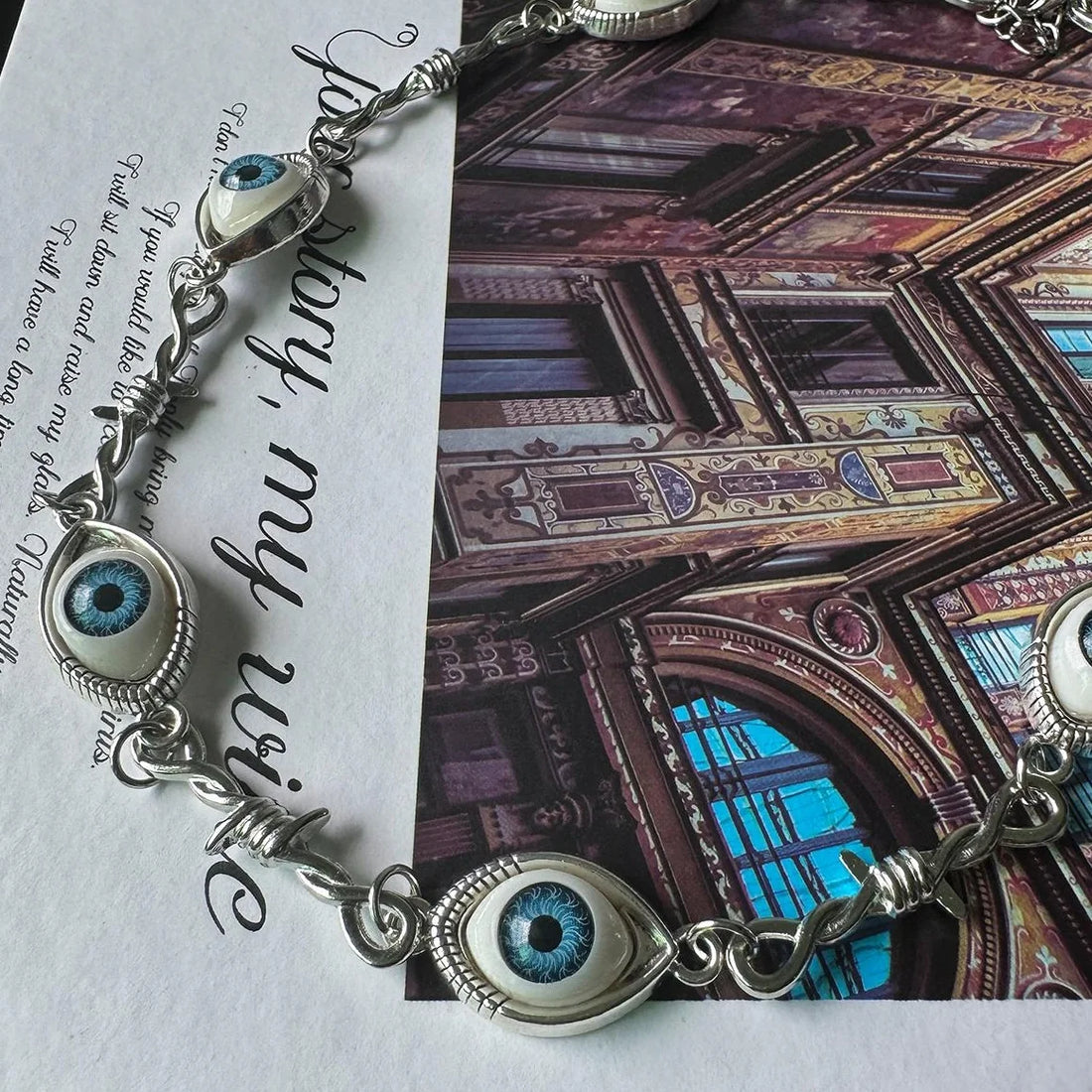 Accessories Punk Gothic Demon Eye Statement Necklace