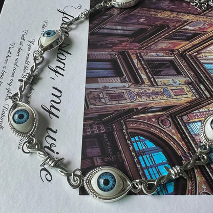 Accessories Punk Gothic Demon Eye Statement Necklace