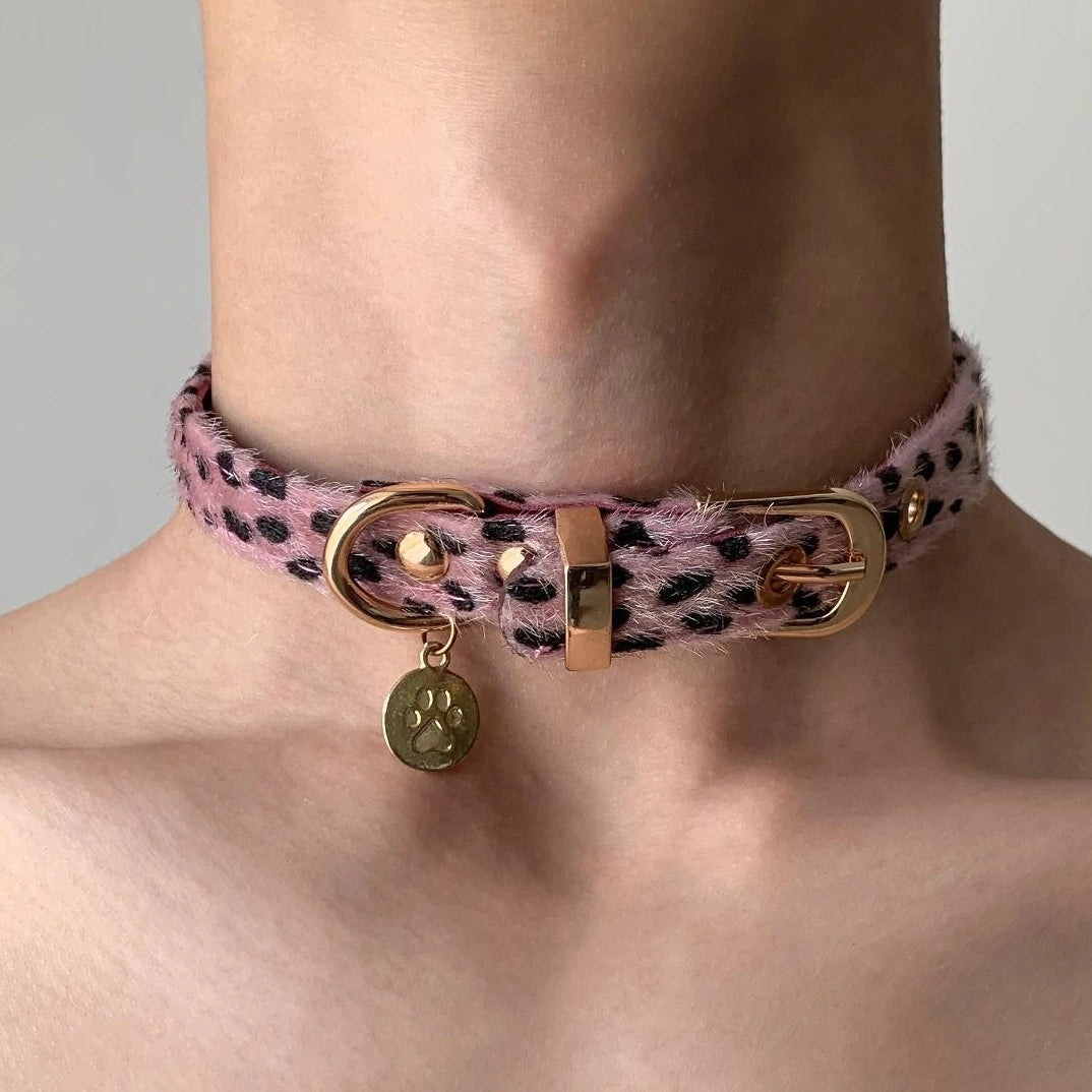 Accessories Punk Leopard Cat Choker Necklace