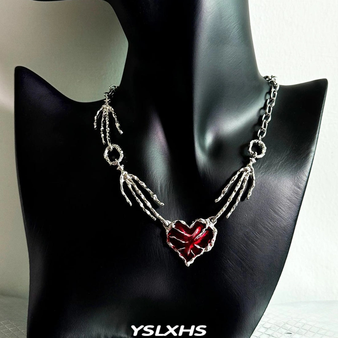 Accessories Punk Red Heart Choker Necklace