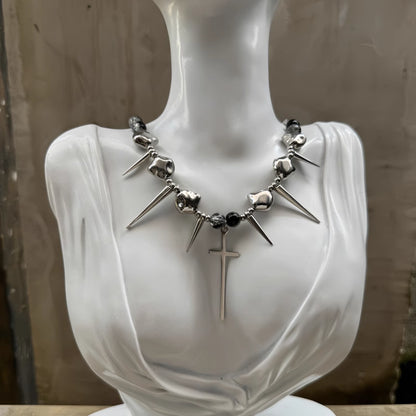 Accessories_Punk_Rivet_Cross_Choker_Y2k_Metal_Necklace_MISSTT