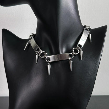 Accessories Punk Rivet Statement Choker Necklace
