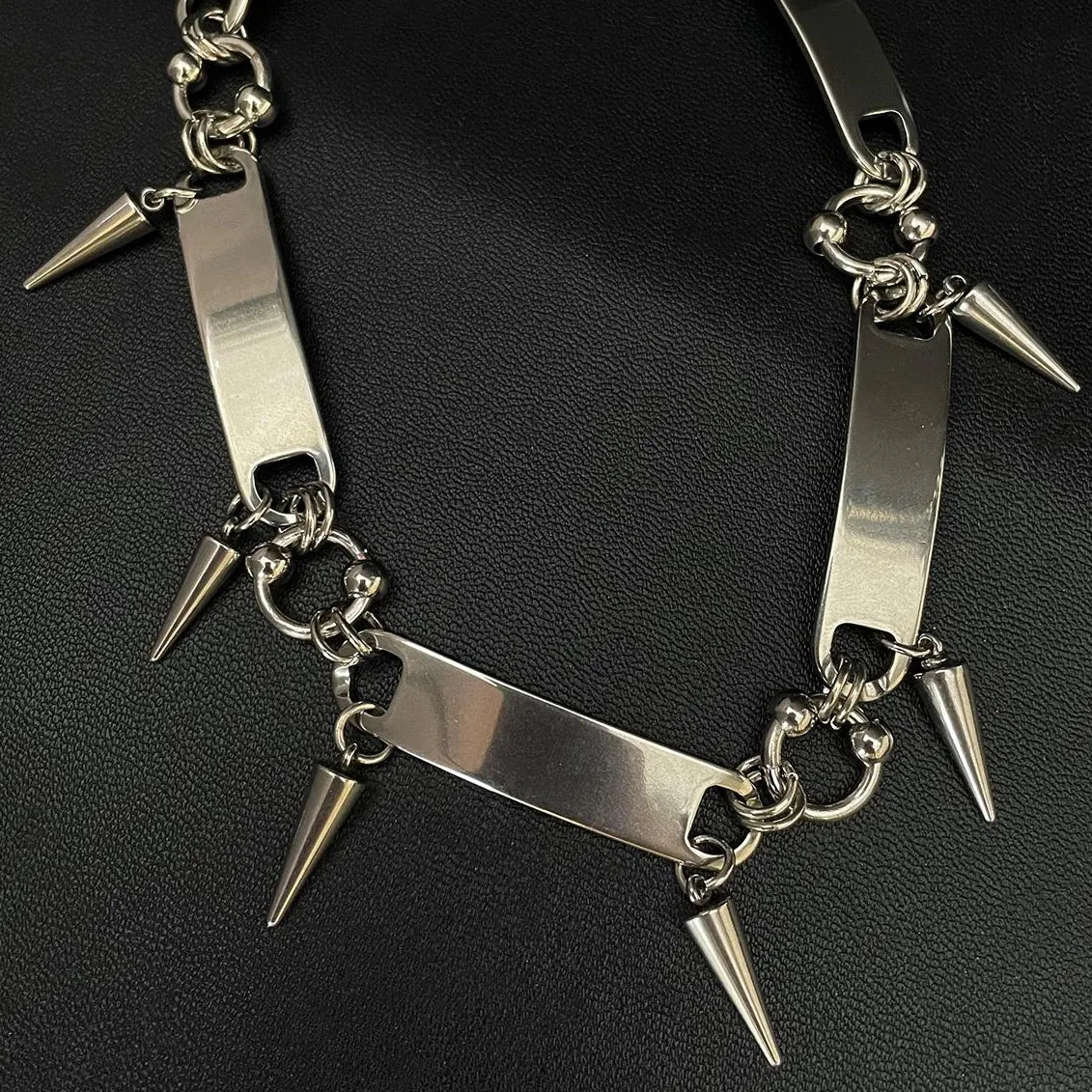 Accessories Punk Rivet Statement Choker Necklace